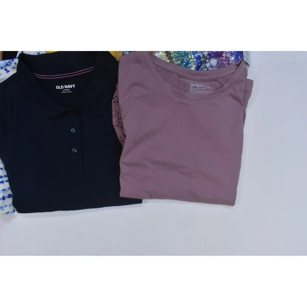 Wholesale Bulk Lot Of 10 Girls Size Large 10/12 Mixed Season Tops Bottoms